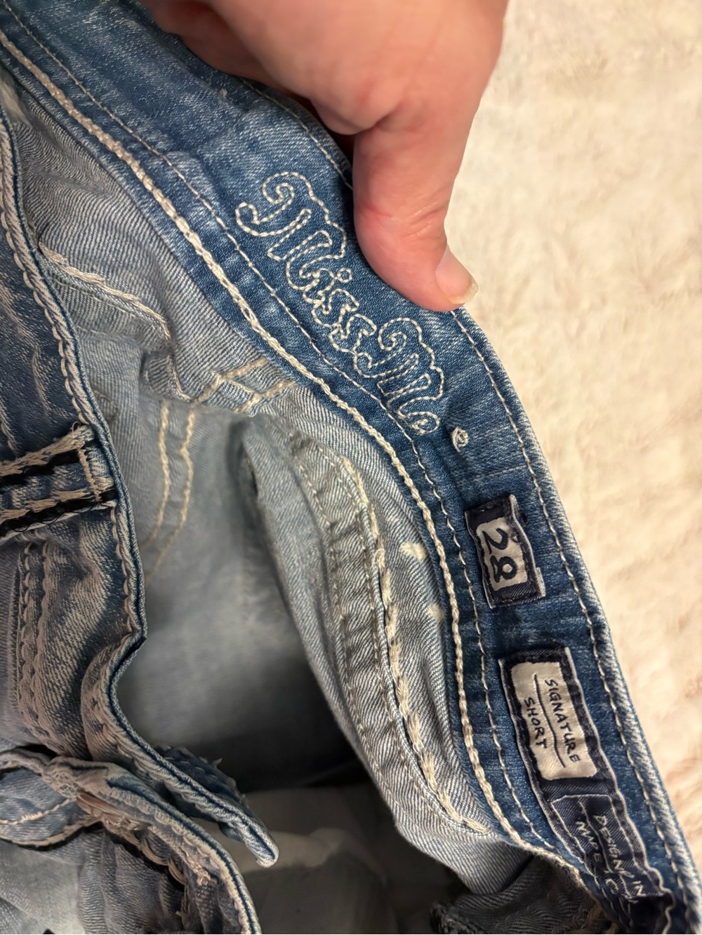 Miss Me Distressed Denim Shorts - Picture 5 of 5